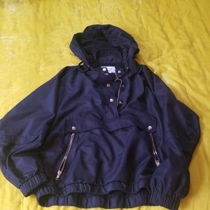 Black pullover windbreaker